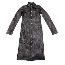 Le Grand Bleu LGB Maniac Corp Leather Trench Jacket Dress Japanese Streetwear