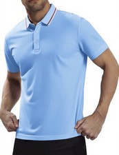 Slim Fit Short Sleeve Polo Shirts for Men - Cotton, Business Casual