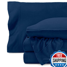 Bare Home Queen Fleece Sheet Set - Extra Plush, Super Soft, No-Pill Polar Fleece