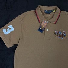 Men's Polo Ralph Lauren short sleeves polo Shirt Color Khaki Size Small