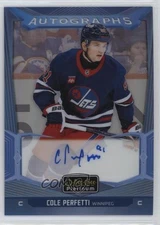 2024-25 O-Pee-Chee Platinum Blue Rainbow Auto Cole Perfetti #BA-CP Auto 04vd