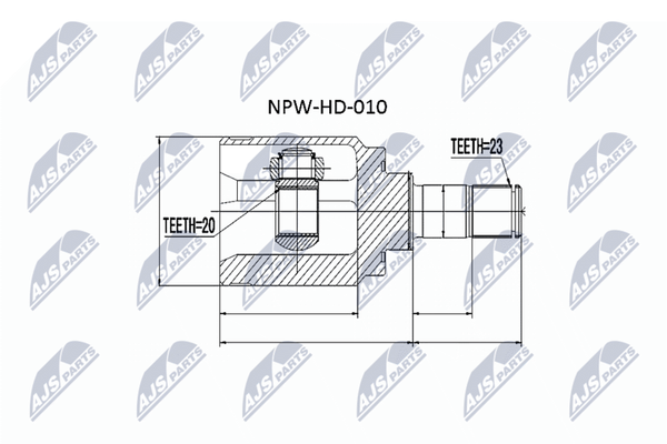 NTY Gelenksatz, Antriebswelle NPW-HD-010 FüR Honda-image