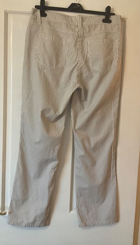 Gerks My Pants Grey & White Stripe Trousers Size 16 - Picture 4 of 5