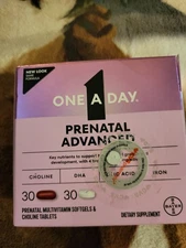 One A Day Women's Prenatal Advanced Brain Support 30+30 Ct Exp 02/27