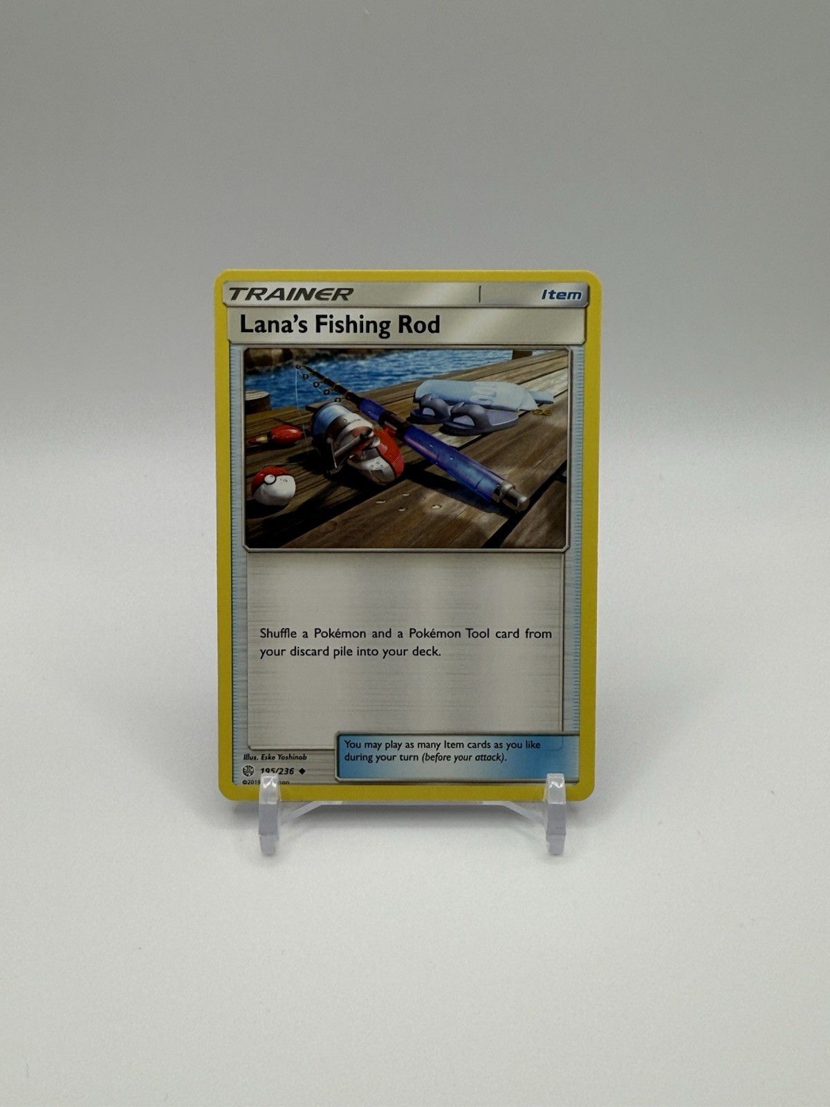 Pokemon TCG Lana's Fishing Rod S&M Cosmic Eclipse 195/236 Uncommon Card NM