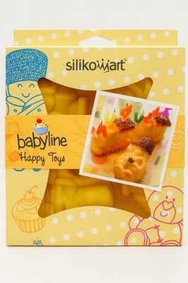 Happy Toys Babyline Silikomart Silicone Mold Train and Soldier Christmas Cakes
