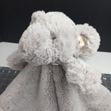 Kellytoy Elephant Security Blanket Baby Lovey Rattle Gray Plush K Luxe Satin Ear
