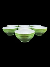 Emile Henry Green Stoneware Cereal Nesting Bowls 21.21 France Modele Depose (7)