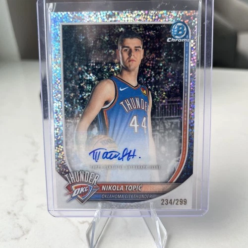 Nikola Topic 2025-26 Bowman Chrome Sparkle AUTO Autograph Card /299