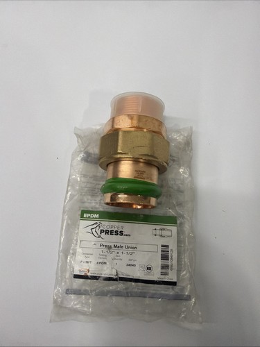Copper Press EPDM Press Male Union 1 1/2” X 1 1/2” 34040 