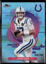 2025 Finest #134 Daniel Jones Sky Blue Refractor #/250