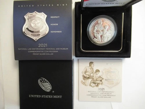 2021 P US Mint Law Enforcement Proof Silver Dollar (.999-.26.73 gr)
