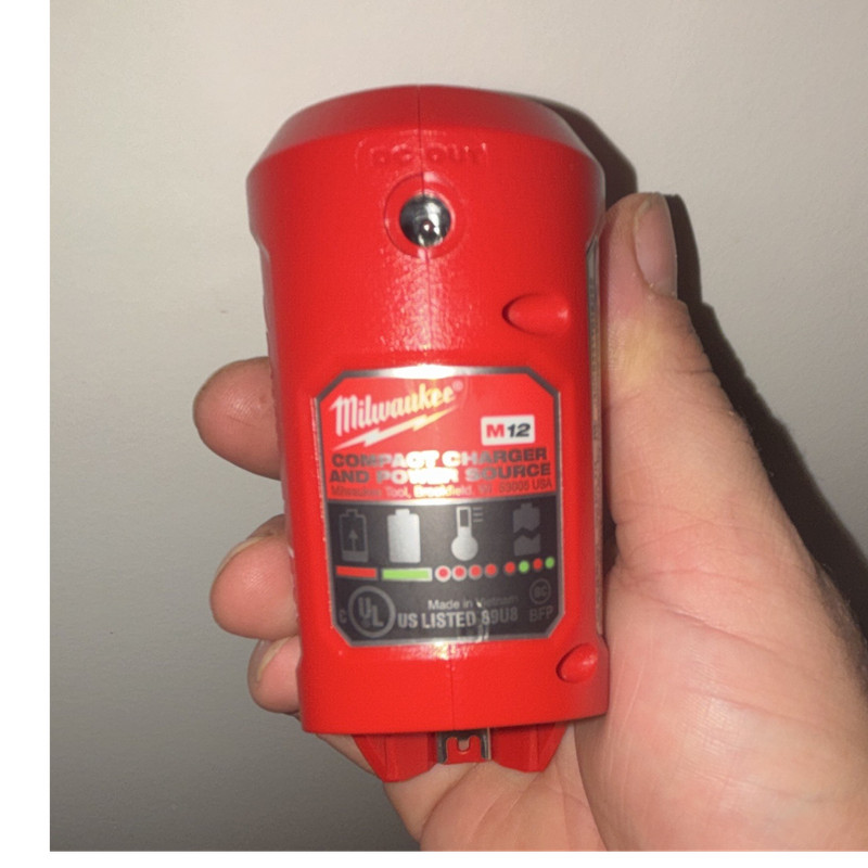 Milwaukee M12 12V Compact Charger and Power Source Red Single Slot Used