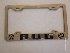 Vintage Volkswagen Brass License Plate Frame Bug Beetle Vintage Volkswagen Brass License Plate Frame Bug Beetle