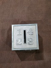 Vintage 1970's Leonard Alphabet Block Baby Nursery Silver Plate Coin Bank