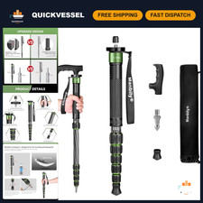 Lightweight 61" Carbon Fiber Monopod for DSLR Cameras, Travel Video Use - Gree