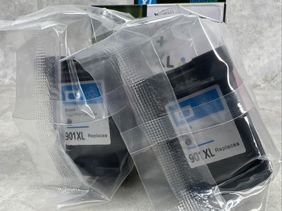 2x Black 901XL Ink Cartridges 4500 J4500 J4540 J4550 J4580 J4640 - 2 Pack!