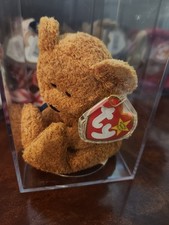 Ty Beanie Baby Fuzz the Bear DOB July 23, 1998 MWMT  #D0554