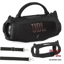 Silicone Case for JBL Charge 6 Portable Bluetooth Speaker Protective Black