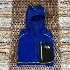 The North Face Tech Fleece Full Zip Jacket Hoody Hoodie Blue Yellow Men’s Small