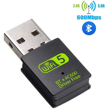 USB WiFi Bluetooth Adapter 600Mbps Dual Band 2.4/5Ghz Wireless Network Receiver