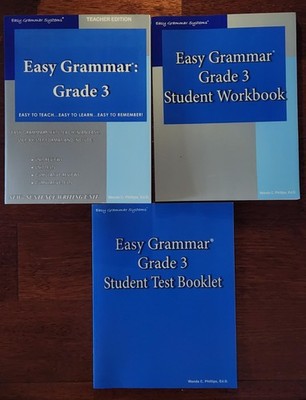 Easy Grammar Grade 3  Complete Set - Teacher Guide, Student Workbook & Test Book