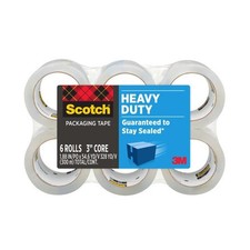 Scotch® Packaging Tape 3850-6-EF, 1.88 in x 54.6 yd (48mm x 50 m) Heavy Duty Shi