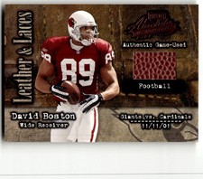 2002 Playoff Absolute Memorabilia David Boston Leather and Laces #/250 #LL-6