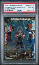 2025 SECRET RARE #BT27-138 SSB VEGITO, POWER TO RESIST DESPAIR PSA 10