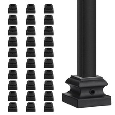 Iron Baluster Shoes - Flat Shoe with Screw - for 1/2" Square Balusters - Set ...