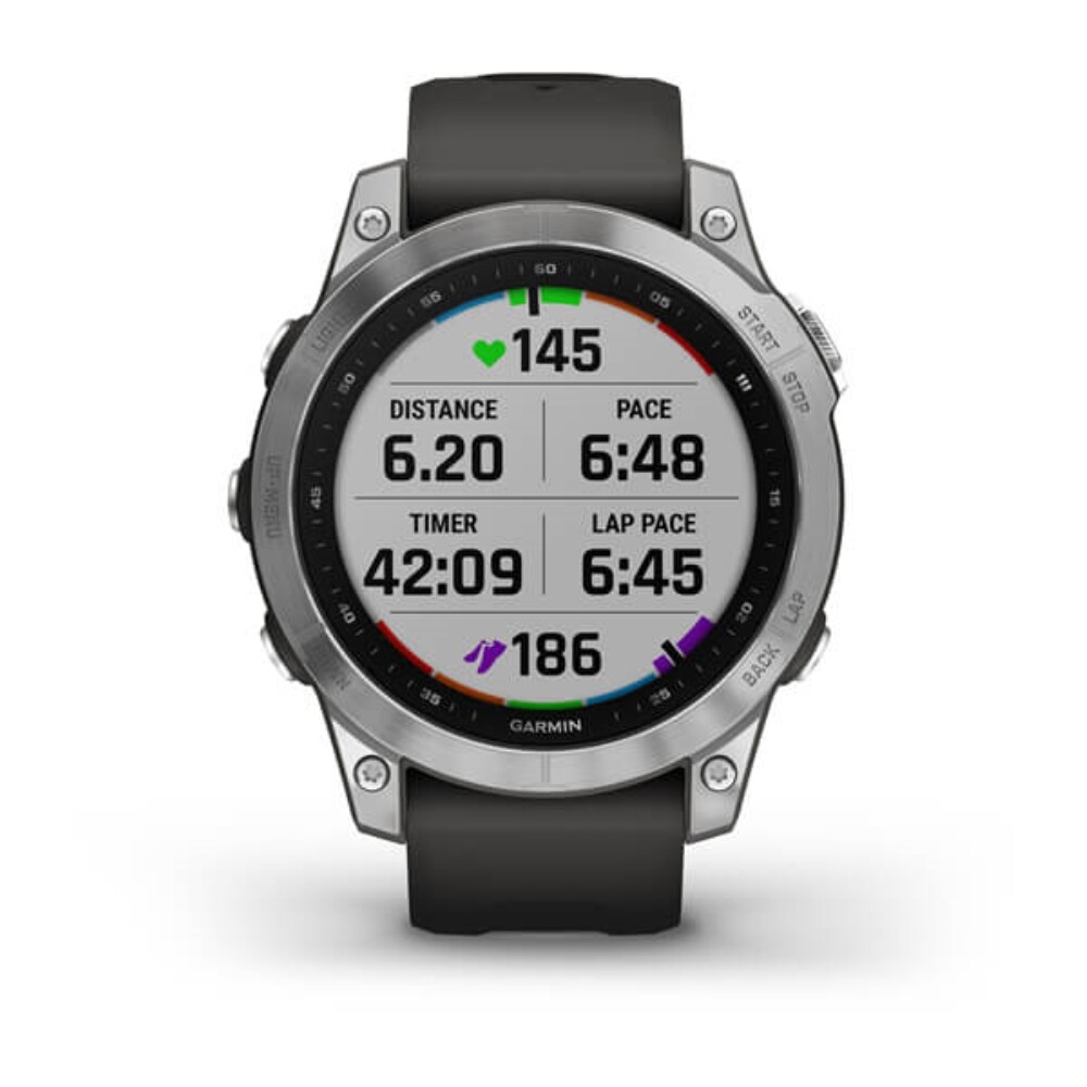 Garmin fēnix 7 GPS Watch - Silver/Graphite for sale online