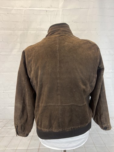 FALL/WINTER Jos A. Bank Men's Dark Brown Solid Leather Jacket SIZE L $495 - Picture 5 of 11