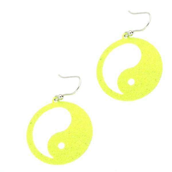 МОДА Орекчини НА ФЛУОРЕСЦЕНТНУЮ Донну В ЧЕРНОМ ЦВЕТЕ- FLU5G