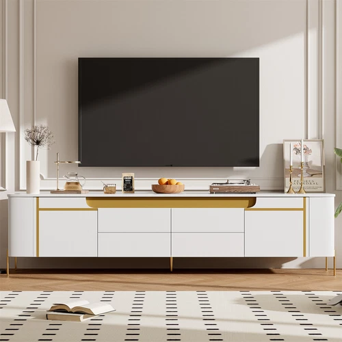 TV Stand Entertainment Center TV Media Console with 4 Drawers for TVs up to 80'' - Picture 7 of 48