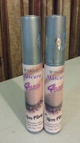 2 PROSA MASCARA 4 EN 1 CON MIKROFASER LIPPENMASKE ALLE HAUT FRAUEN SCHWARZ WASSERDICHT - Bild 1 von 5