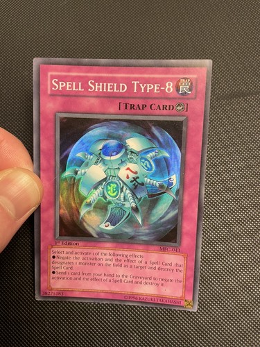 Yugioh Spell Shield Type-8 MFC-043 1st Edition Super Rare NA English Vintage - Picture 5 of 9