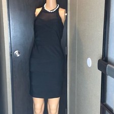 Crystal Doll little black dress size 3 mini backless dress