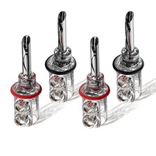 4pcs Rhodium Plated BFA Banana Plug Hi-Fi Speaker Cable Connector Terminal 4mm