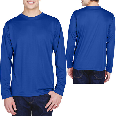 MARINE UNIFORM ベスト Lサイズ　ブルー Mens Long Sleeve Fishing T-Shirt UPF 40+ Boat UV Moisture