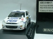 WOW EXTREMELY RARE Ford Focus RS WRC Delecour Monte Carlo 2001 1:43 Minichamps