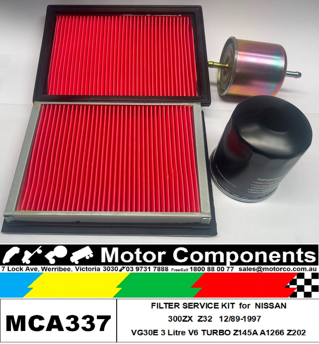 FILTER KIT Oil Air Fuel for NISSAN 300ZX Z32 VG30E 3L V6 TURBO 12