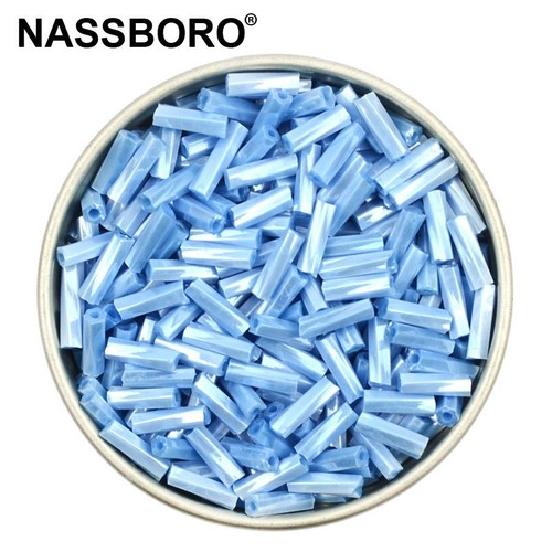 Tubo de giro Semilla de cuentas de vidrio checo Cuentas de corneta sueltas largas Hágalo usted mismo Joyería 2X6 mm 500 piezas - Imagen 23 de 44