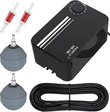 Pond Aeration Kit Dual Outlets Adjustable Oxygen Aerator Pond Air Pump Kit US