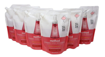 Box of 6x Method Foaming Hand Soap Refill, Pink Grapefruit, 28 Oz