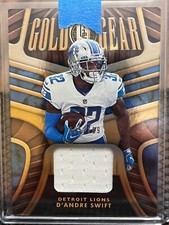 DANDRE SWIFT 2021 GOLD STANDARD GOLD GEAR LIONS JERSEY PATCH RELIC /199 GEORGIA!