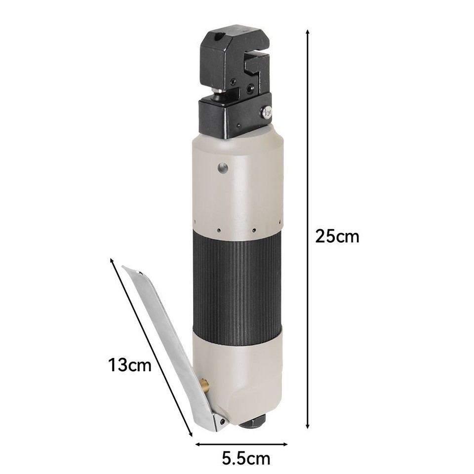 ISINFLASH Pneumatic Straight Punch Flange Tool – 2-in-1 Auto Body Hole Punch & Crimper For Sheet Metal, 3/16" Punch, 90 PSI