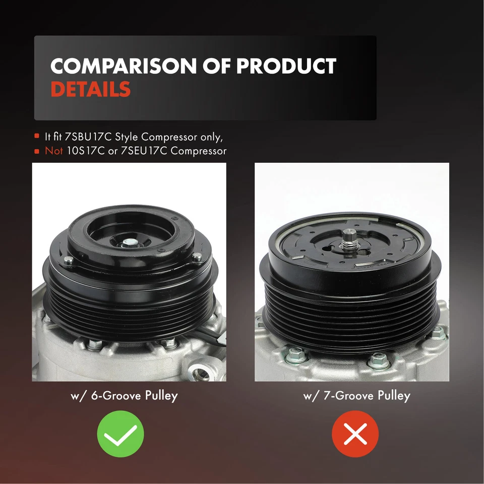 Compresor y embrague de aire acondicionado para Mercedes-Benz Sprinter 2500 3500 2014-2017 2,1 L Foto 2 de 4