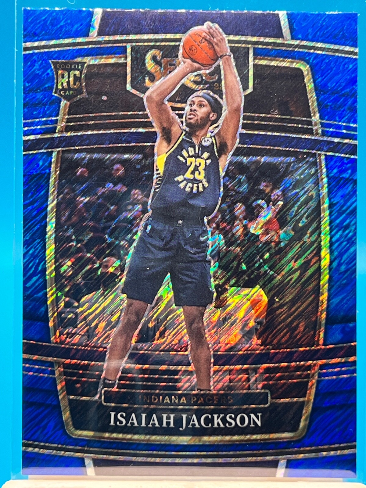 2021-22 Panini Select - Concourse Isaiah Jackson #55 Blue Shimmer Prizm (RC)