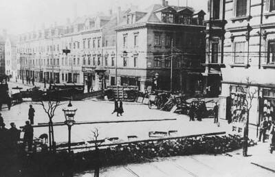 Germany Weimar Republic Kapp Putsch Barricades put up by the pu- 1920 Old Photo