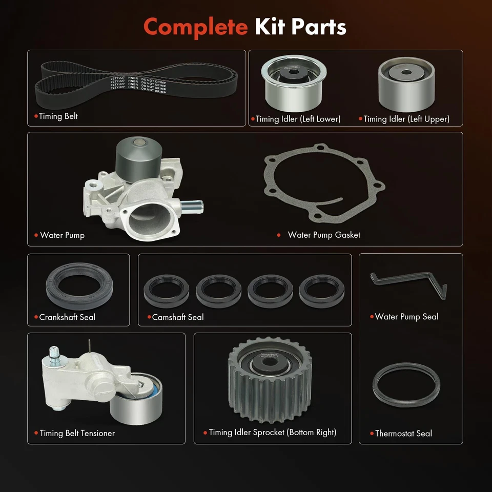 全新定时皮带套件和水泵 适用于斯巴鲁 Impreza Forester 1999 - 2005 Saab 9-2X — 第 3/4 张图片